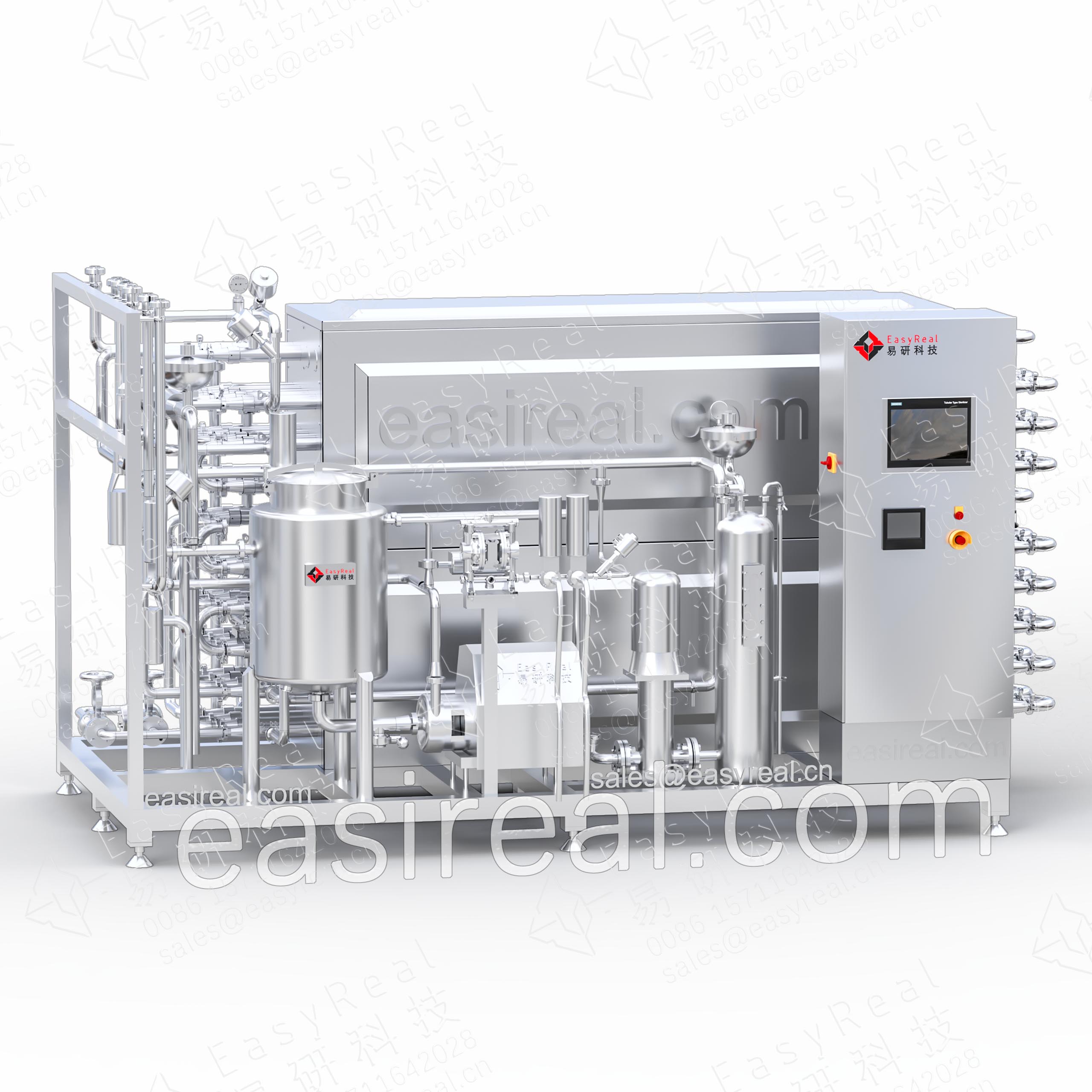 Automatic Tubular UHT Sterilizer For Fruit Juice and Milk