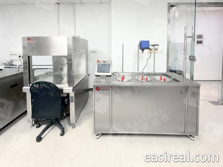 Azelis Shanghai project with water bath tank, lab UHT system, lab DSI module and lab aseptic filling equipment