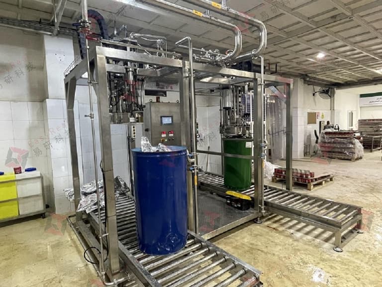 Aseptic Drum Filling System for Carrot Puree