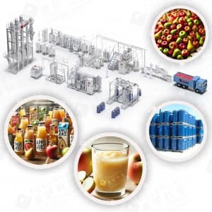 Automatic Apple & Pear Processing Line for Juice and Puree