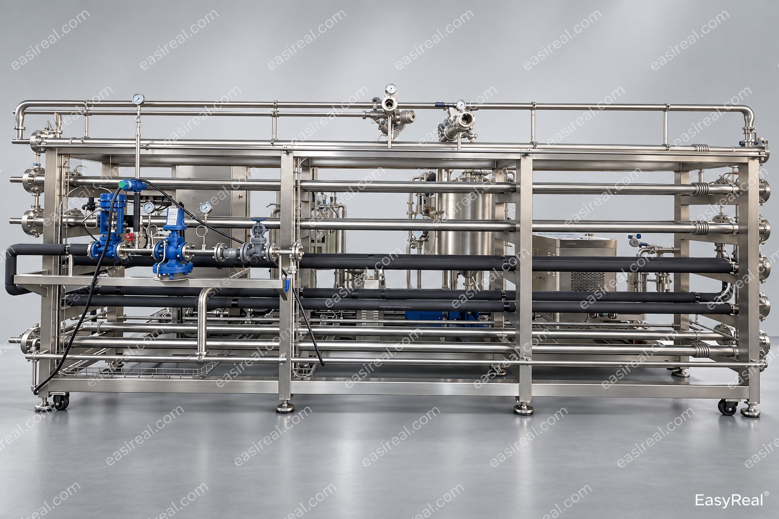 Four-layer tube-in-tube sterilizer for the FRESHBERRY berry puree equipment project Four-layer tube-in-tube sterilizer for the FRESHBERRY berry puree equipment project