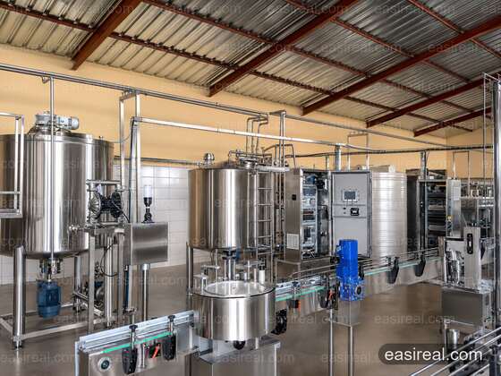MAMOU Foods juice beverage blending and sterilization system MAMOU Foods 3000 BPH juice beverage blending and sterilization system in Mali