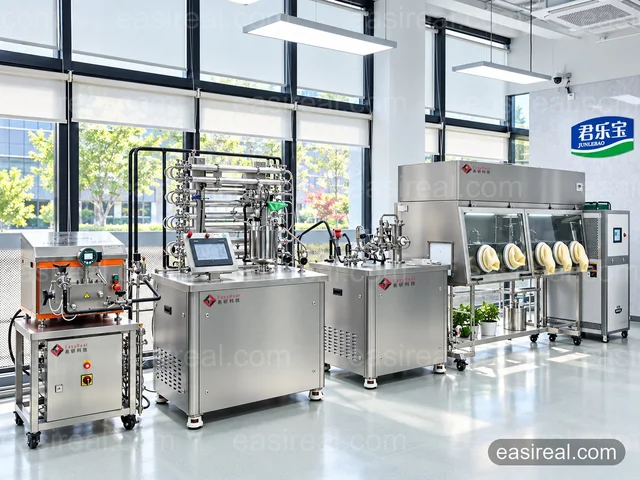 EasyReal pilot UHT/HTST-DSI plant and aseptic filling cabinet installed at JUNLEBAO Dairy in China