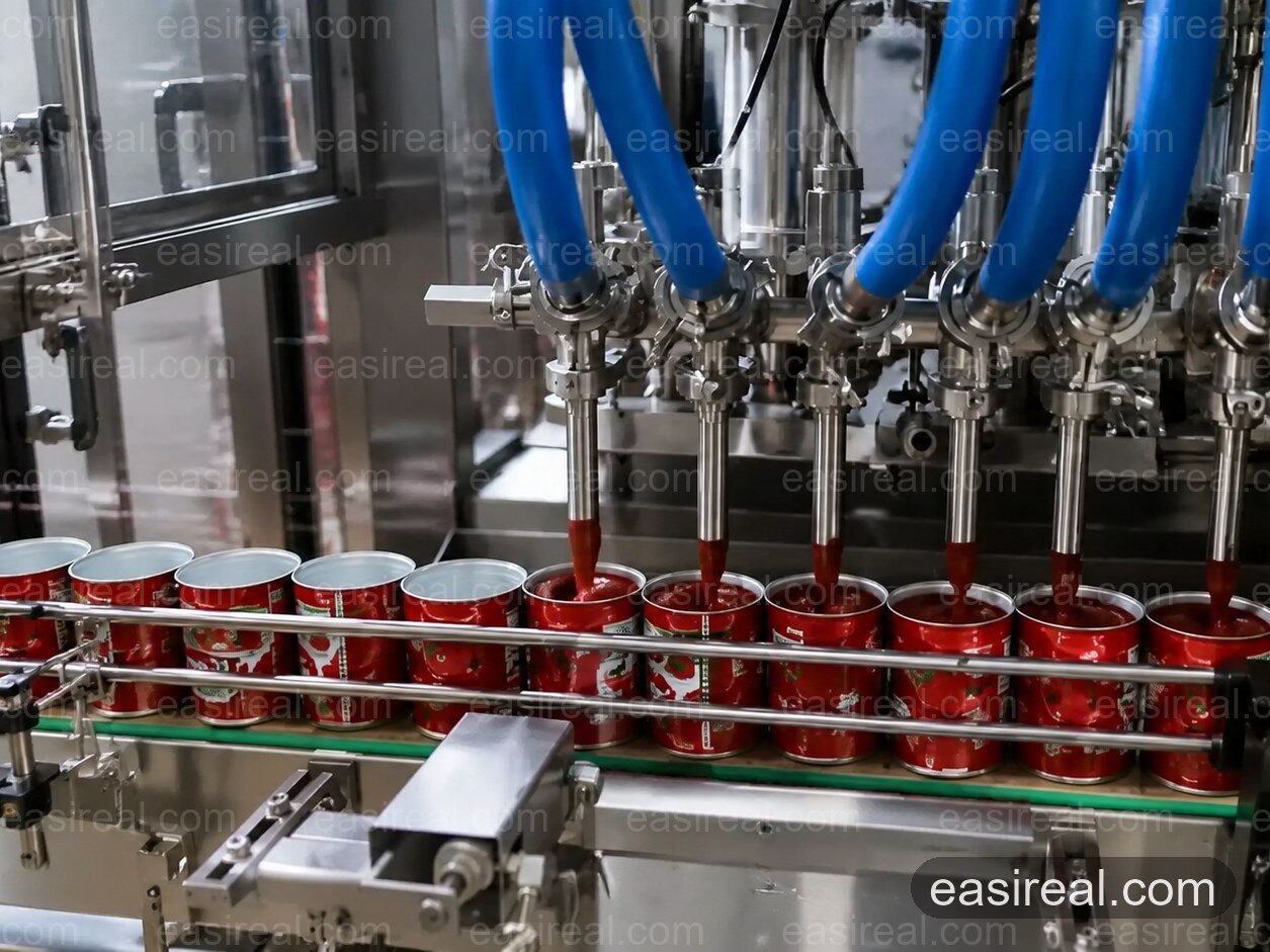 Tomato paste production line in Niger for GIC SA Tomato paste tin can filling line in Niger for GIC SA