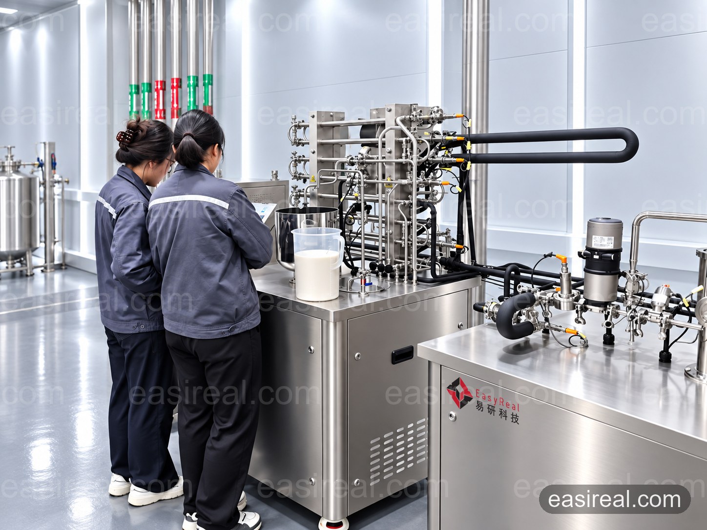 Pilot trial workflow at the tubular sterilizer and connected processing module Pilot trial workflow at the tubular sterilizer and connected processing module