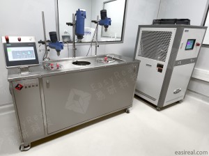 EasyReal water bath mixing and fermentation pilot plant with touch-screen control and separate chiller at INTERBOS Vietnam.